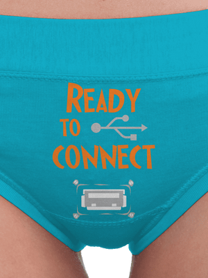 USB připojení dámské kalhotky Turquoise