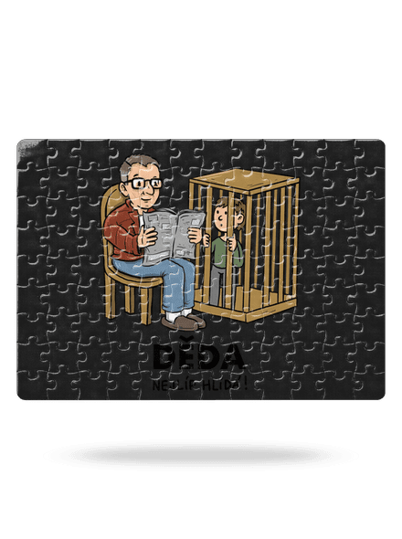 Děda hlídá puzzle White