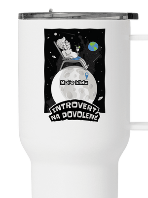 Introvert na dovolené termohrnek White