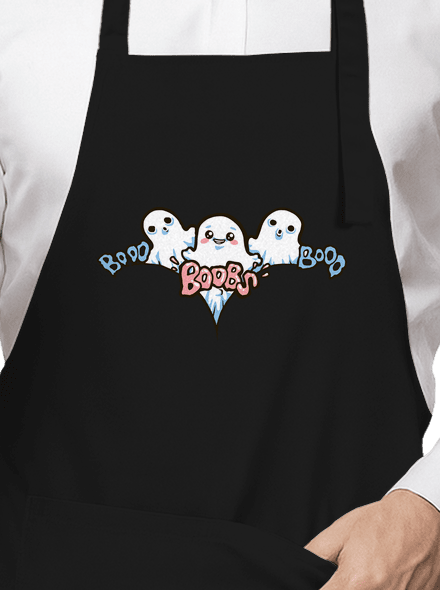 Boobs zástěra Black