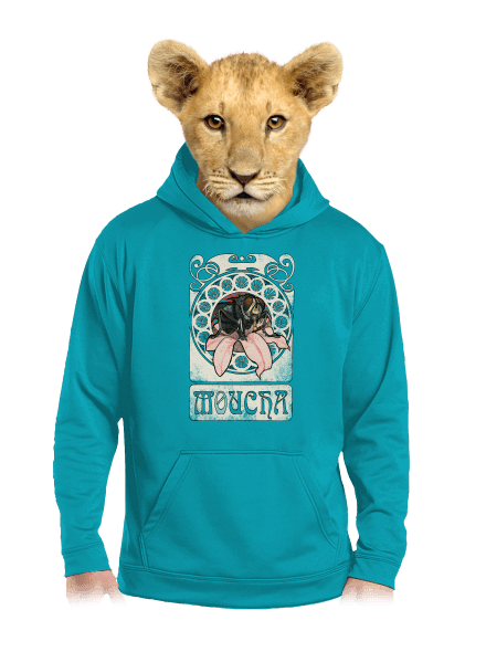 Moucha dětská mikina klokanka Hawaiian Blue