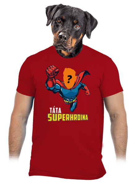 Táta superhrdina pánské tričko Red