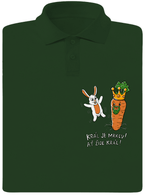 Král je mrkev, ať žije král pánská polokošile Bottle Green Mal