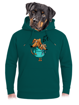 Jsem dva v jednom unisex mikina premium Emerald Green