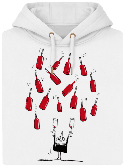 Šťastný vinař unisex mikina premium Snowwhite