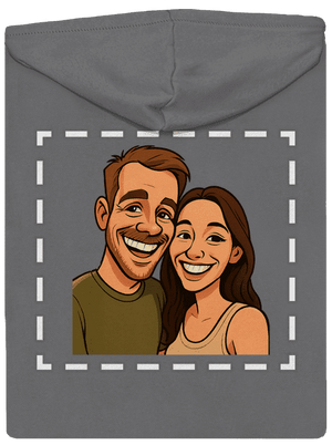 Karikatura z vlastní fotky dámská mikina na zip Steel Gray