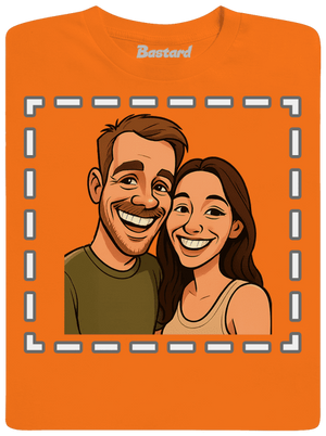 Karikatura z vlastní fotky dětské tričko Orange