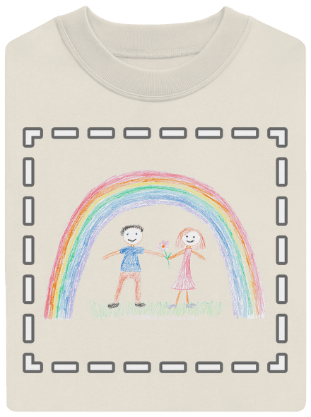 Dětské kresby - nahraj vlastní unisex mikina bez kapuce Off White