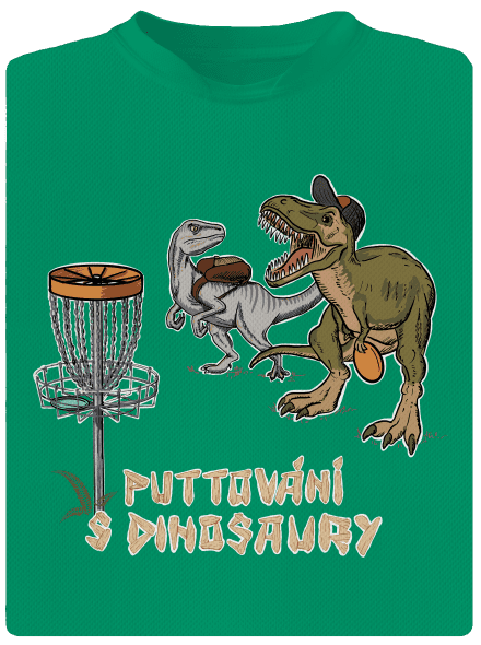 Puttování s dinosaury dětské sportovní tričko Kelly Green Mal