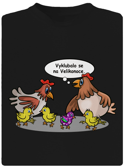 Velikonoční kuře dětské sportovní tričko Black
