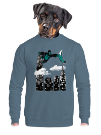 unisex mikina bez kapuce