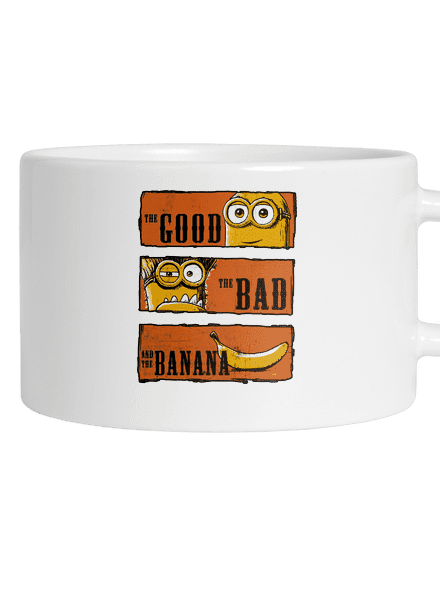 Hodný zlý a banán hrnek makronka White