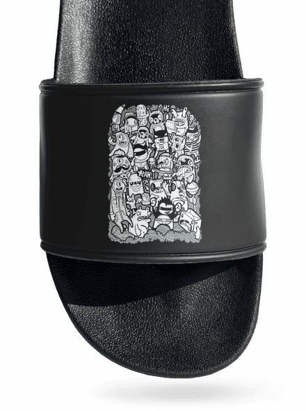 Doodle pantofle Black