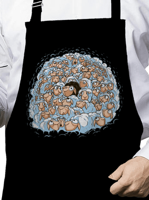 Nejdu s davem zástěra Black