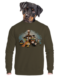 unisex mikina bez kapuce