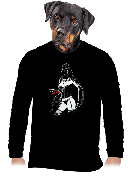Mrs. Vader pánské dlouhý rukáv Black