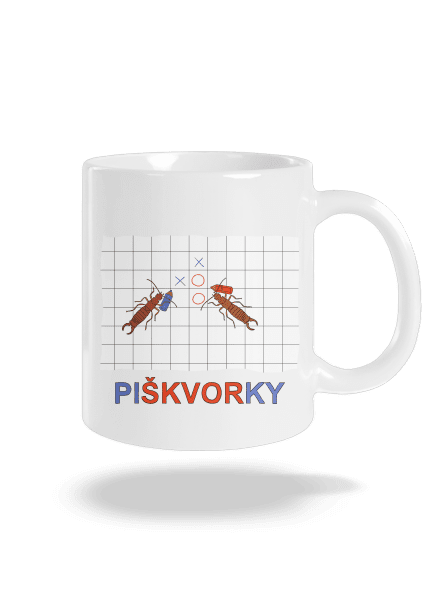 Škvoří piškvorky klasický hrnek White