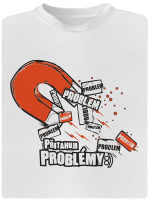 Magnet na problémy dětské sportovní tričko White