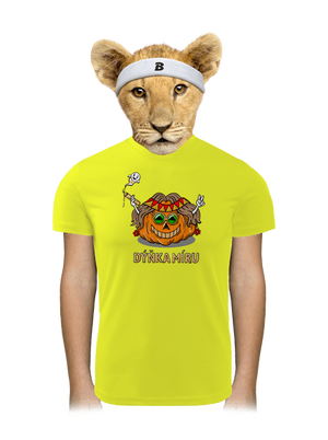 Dýňka míru dětské sportovní tričko Neon Yellow