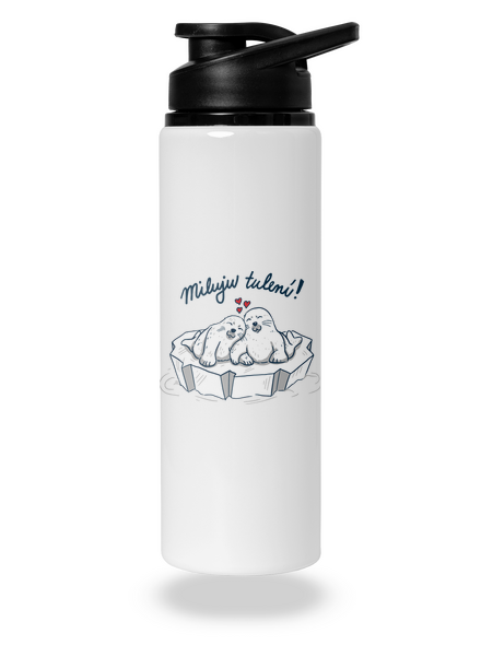 Miluju tulení lahev na vodu White