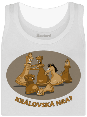 Královská hra dámské tílko klasické White