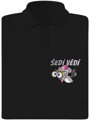 Šedí vědí - myš pánská polokošile Black