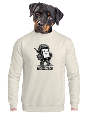 unisex mikina bez kapuce