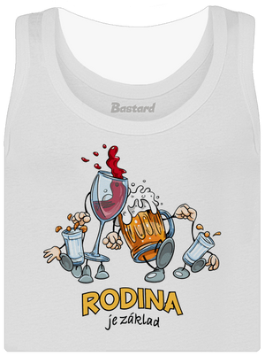 Rodina je základ dámské tílko klasické White
