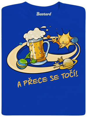A přece se točí! pánské dlouhý rukáv Royal Blue
