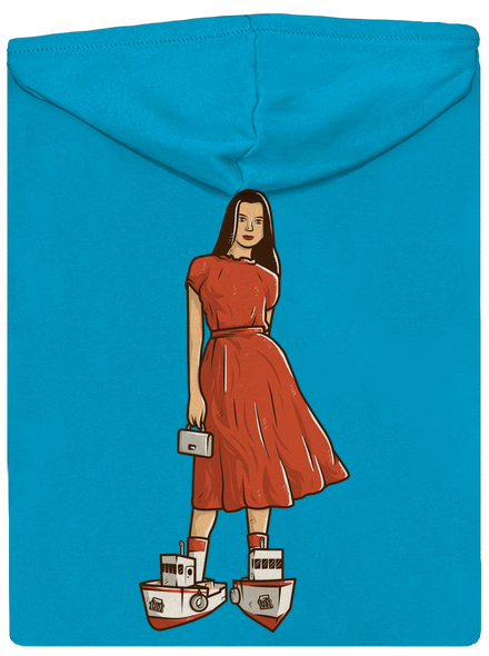 Lodičky dámská mikina na zip Blue Atol