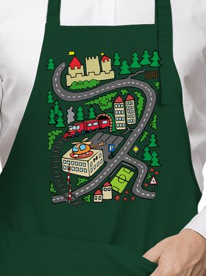 Silnice zástěra Bottle Green