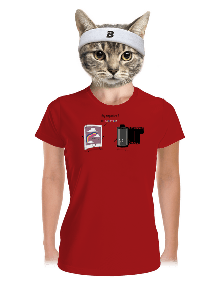 Buď pozitivní dámské sportovní tričko Red Mal