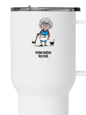 Neklidná - vlastní text termohrnek White