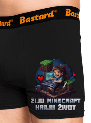 Žiju Minecraft boxerky Black