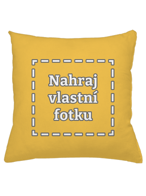 Vlastní potisk polštář Yellow Gold