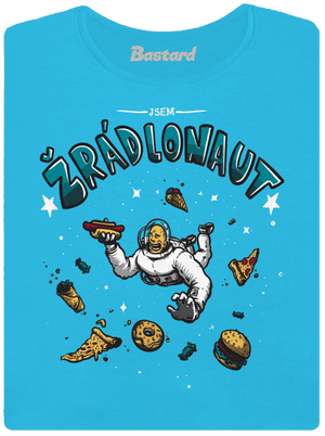 Žrádlonaut dámské tričko s lemem Blue Atol