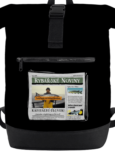 Rybářské noviny batoh Black