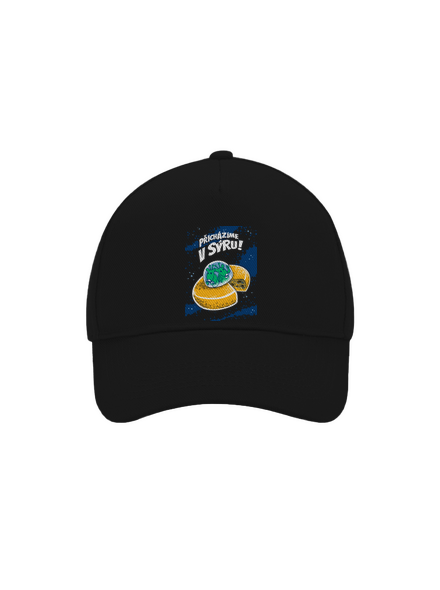 Přicházíme v sýru kšiltovka baseballka Black