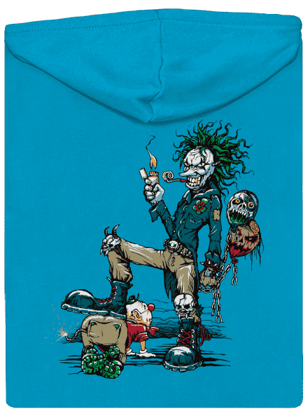 Evil Clown dámská mikina na zip Blue Atol