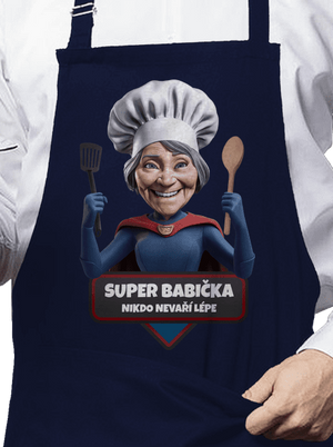 Super babička zástěra Navy