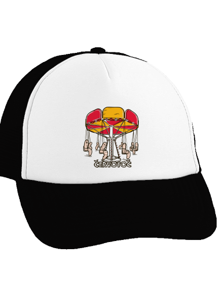 Červotoč kšiltovka truckerka Black cap