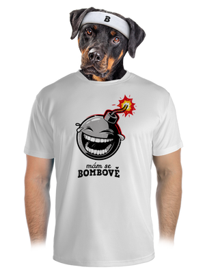 Mám se bombově pánské sportovní tričko White