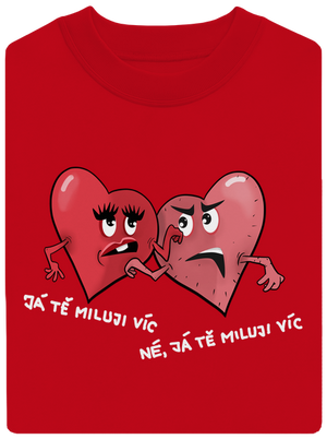 Srdíčka unisex mikina bez kapuce Red