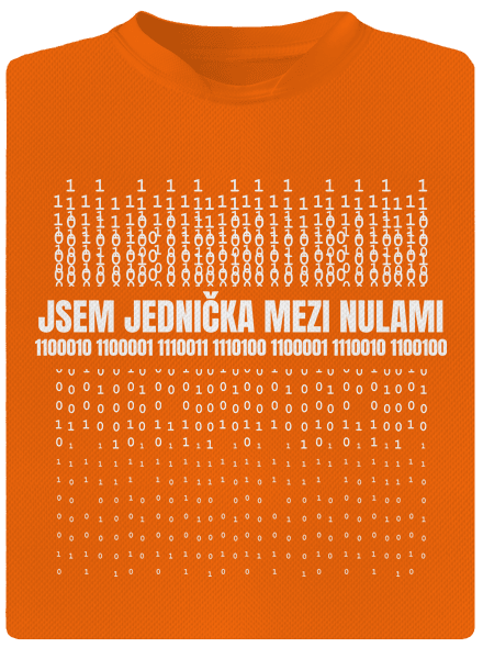 Jednička mezi nulami pánské sportovní tričko Neon Orange