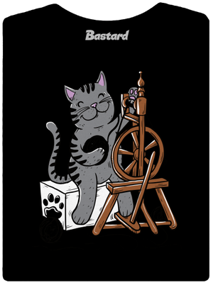 Kočka přede dámské tričko premium Black