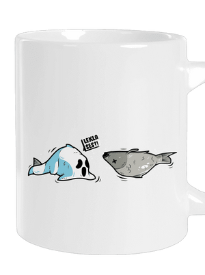 Leklá ryba velký hrnek White