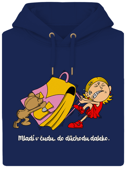 Školačka unisex mikina premium Navy