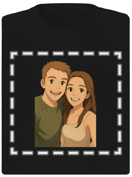 Ghibli efekt z vlastní fotky dámské sportovní tričko Black