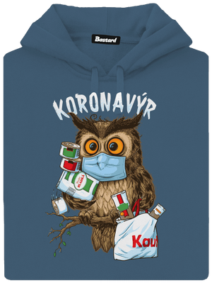 Koronavýr dámská mikina klokanka Denim