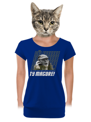 B18: Jiří Kára dámské tričko s lemem Royal Blue Mal